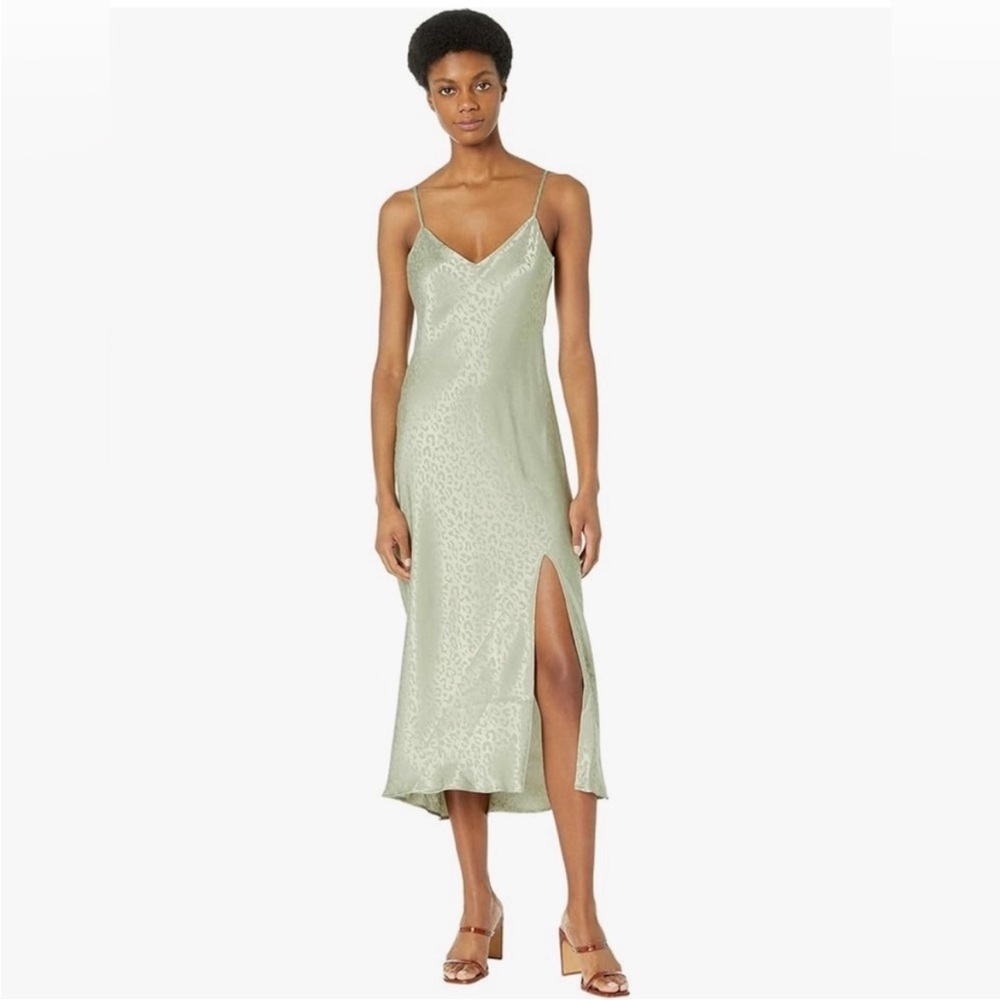 Show Me Your Mumu Zio Dress Sz L Sage Green Cheetah Slip Dress Coquette Lingerie - Picture 16 of 16